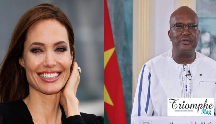 Roch Marc Christian Kaboré et l'actrice américaine Angelina Jolie