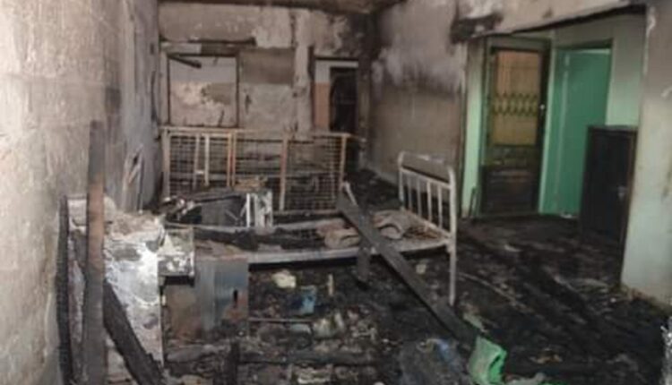 Incendie à l'hôpital de Pahou