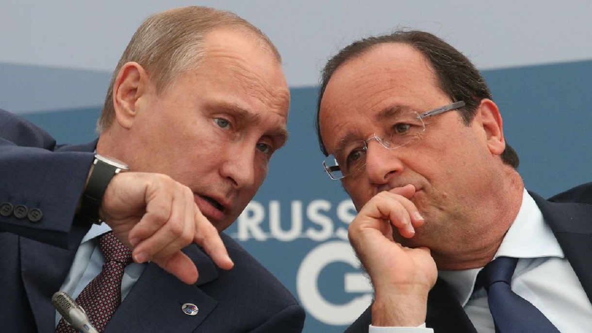 François Hollande et vladimir poutine