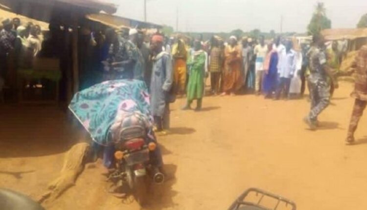 un bouvier retrouvé courbé sur sa moto