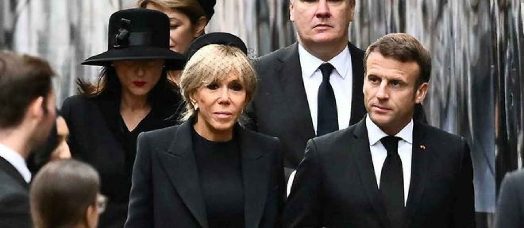 Funérailles d'Elizabeth II arrivée de Brigitte et Emmanuel Macron
